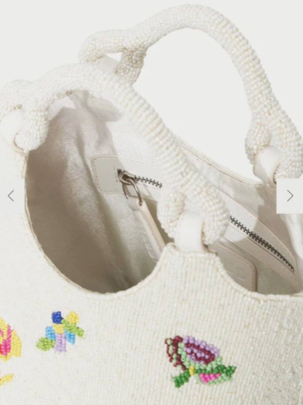 STAUD Beaded Cote FIRST BLOOM DAY Bag MSRP$395 Timeless Chic - Picture 8 of 16